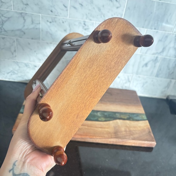 Vintage 11.75” Wood and Glass Curio Display Cabinet - Table Top or Wall Hanging - Picture 10 of 10